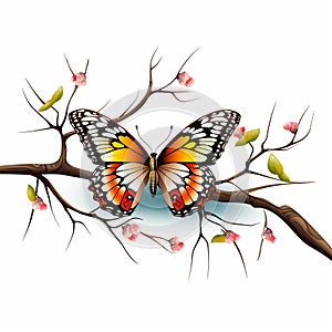 Joyous MetamorphosisÂ  Butterfly in the process of transforming